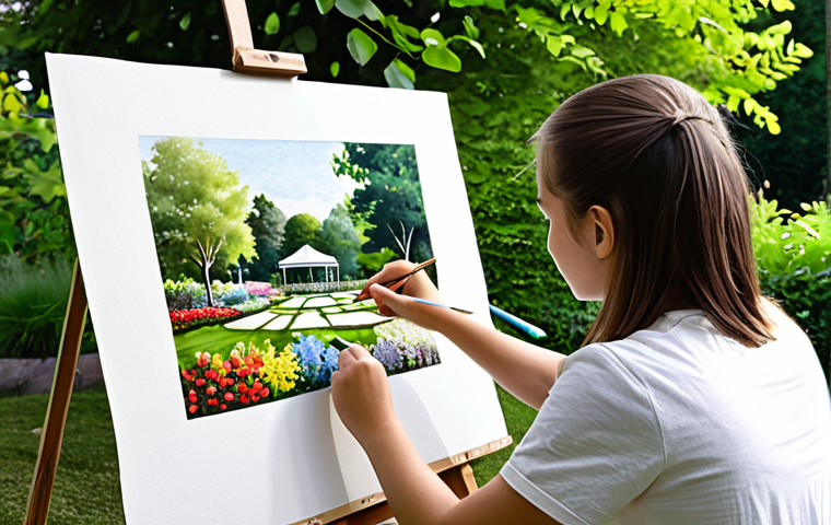 미술교육사 관련 도서 추천 - **Prompt:** A child fully clothed in a colorful apron, happily playing with clay on a wooden table i...
